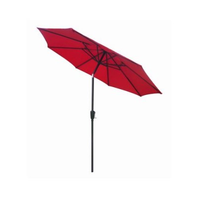 March Products ECO908D709-P81 Patio Market Umbrella, Steel Frame, Red Polyester, 9-Ft.   
